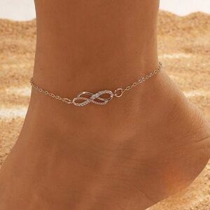 2/$10 NEW! Double Infinity Anklet Bracelet Beach Summer Geometric Pendant